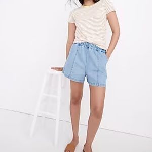 Madewell denim shorts with elastic waist
